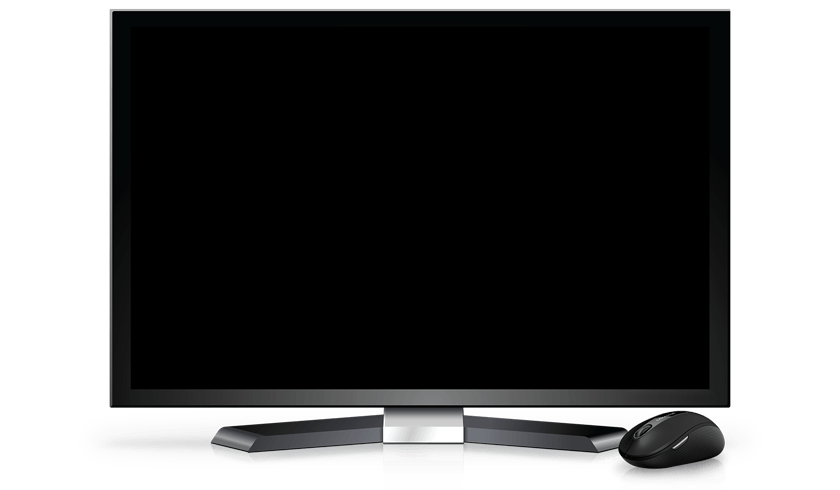 PC Monitor with mouse