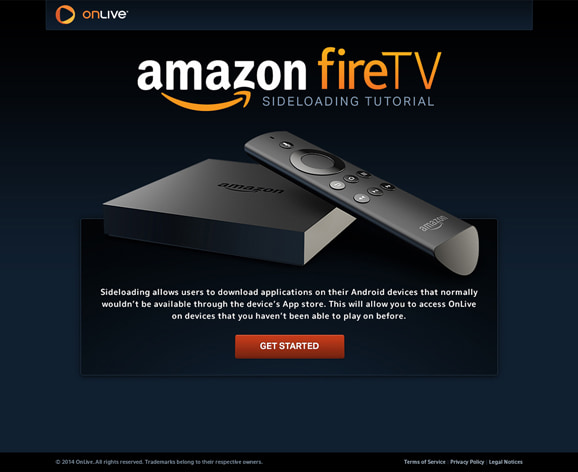OnLive: Amazon FireTV Sideloading Site - Nick Perata