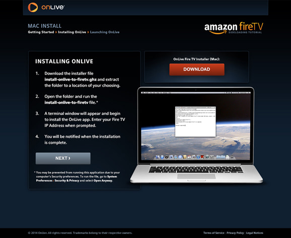 OnLive: Amazon FireTV Sideloading Site - Nick Perata