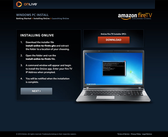 OnLive: Amazon FireTV Sideloading Site - Nick Perata