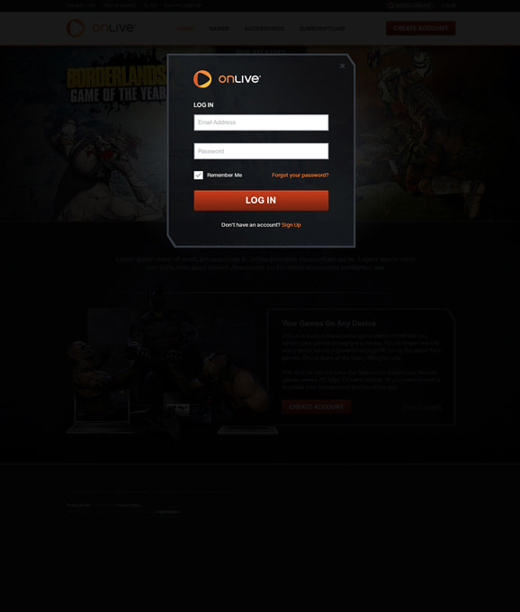 OnLive: Games Web Service Concept - Nick Perata