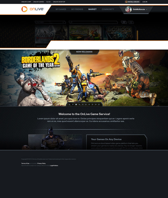 OnLive: Games Web Service Concept - Nick Perata
