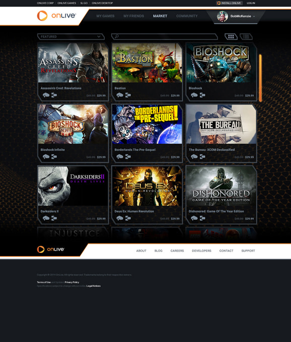 OnLive: Games Web Service Concept - Nick Perata