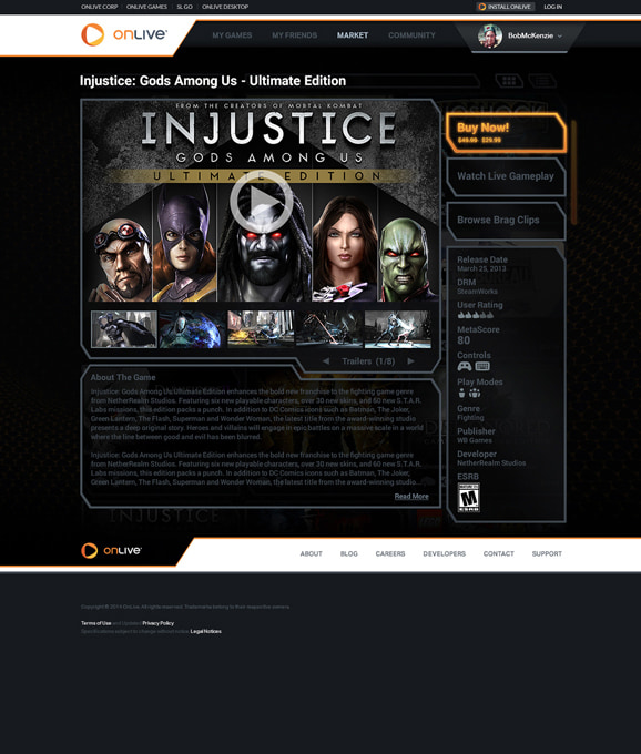 OnLive: Games Web Service Concept - Nick Perata